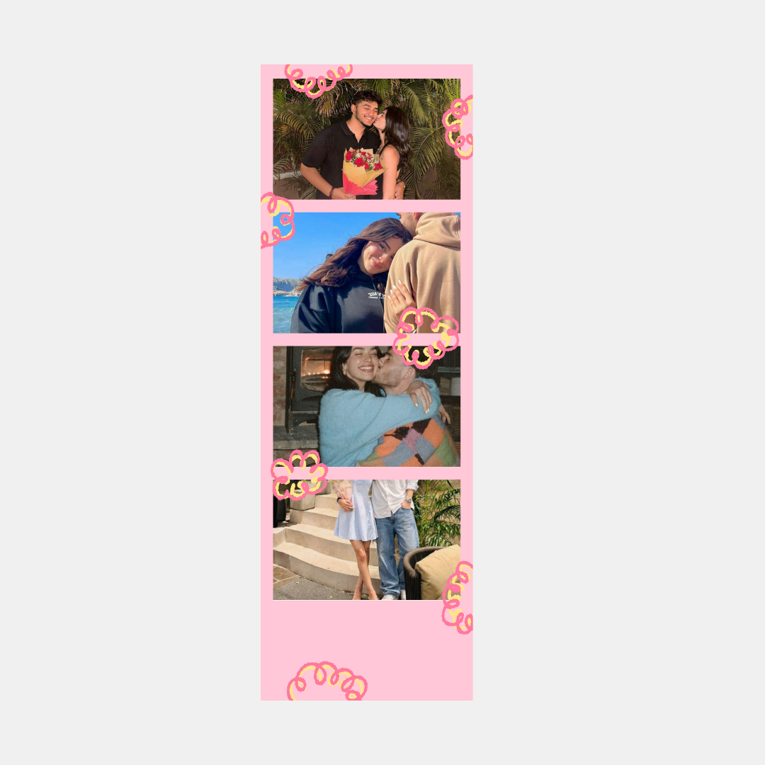 Custom Floral Doodle Film Strip Print (4 Photos)
