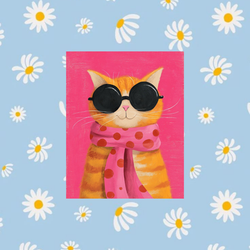 Orange Cat Phone Case Polaroid