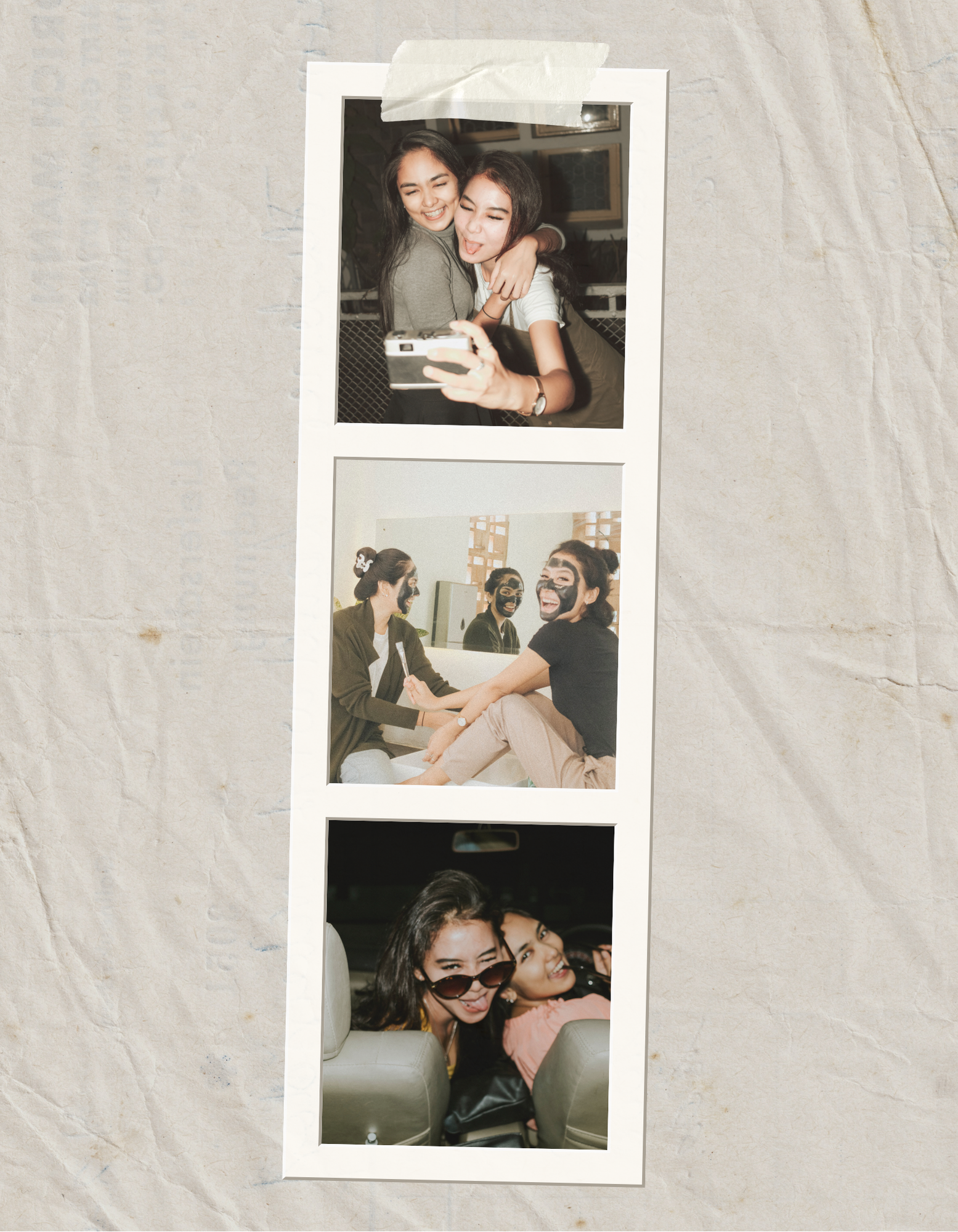 White Classic 3 Photo Strip