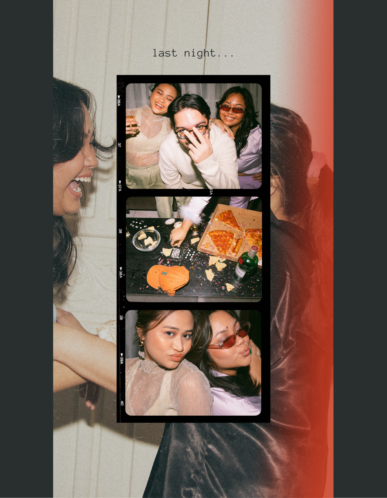 Triple Retro Film Strip Photo Print